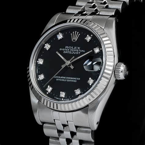 rolex quadrante nero donna usato anni 50